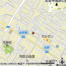 滋賀県東近江市佐野町597周辺の地図