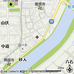 愛知県あま市下萱津蓮池16周辺の地図