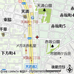 愛知県名古屋市千種区赤坂町6丁目4周辺の地図
