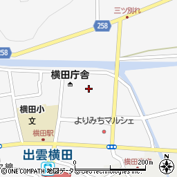 横田コミュニティセンター周辺の地図