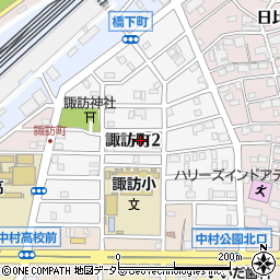 愛知県名古屋市中村区諏訪町周辺の地図