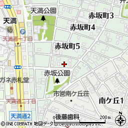愛知県名古屋市千種区赤坂町6丁目14周辺の地図