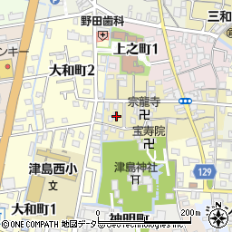 愛知県津島市中之町68-1周辺の地図