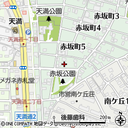 愛知県名古屋市千種区赤坂町6丁目12周辺の地図