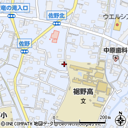 静岡県裾野市佐野周辺の地図