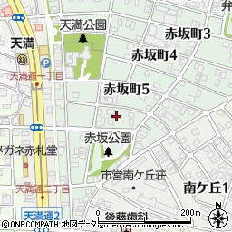 愛知県名古屋市千種区赤坂町5丁目62周辺の地図