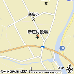 岡山県真庭郡新庄村2008-1周辺の地図
