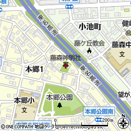 藤森神明社周辺の地図