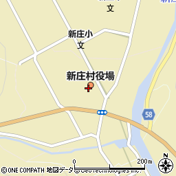 新庄村中央公民館周辺の地図