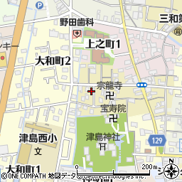 愛知県津島市中之町68-15周辺の地図