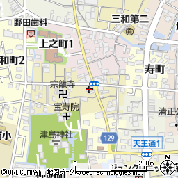愛知県津島市中之町40周辺の地図