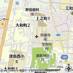 愛知県津島市中之町68-16周辺の地図