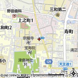 愛知県津島市中之町43周辺の地図