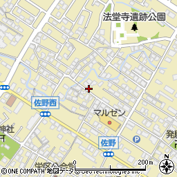 滋賀県東近江市佐野町593-2周辺の地図