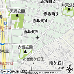 愛知県名古屋市千種区赤坂町5丁目43-2周辺の地図