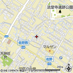 滋賀県東近江市佐野町595周辺の地図