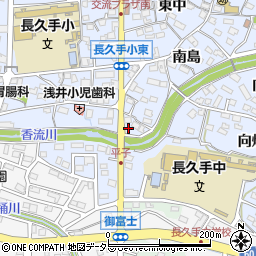 愛知県長久手市岩作南島44周辺の地図