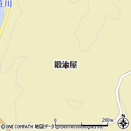 岡山県新庄村（真庭郡）鍛冶屋周辺の地図