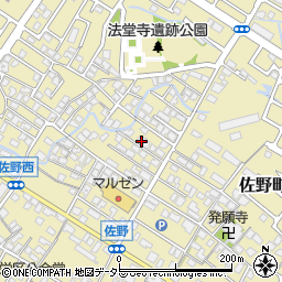 滋賀県東近江市佐野町617-3周辺の地図