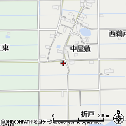 愛知県愛西市戸倉町中屋敷155周辺の地図
