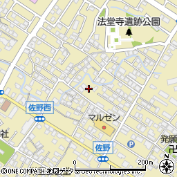 滋賀県東近江市佐野町593-1周辺の地図