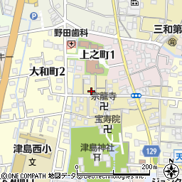 愛知県津島市中之町72-30周辺の地図