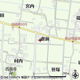 愛知県愛西市下一色町倉前周辺の地図