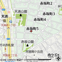 愛知県名古屋市千種区赤坂町5丁目40周辺の地図