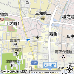 愛知県津島市中之町27-2周辺の地図