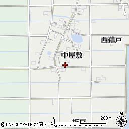 愛知県愛西市戸倉町中屋敷136周辺の地図