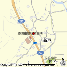 千葉県勝浦市新戸223周辺の地図