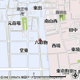 愛知県あま市乙之子六畝物周辺の地図