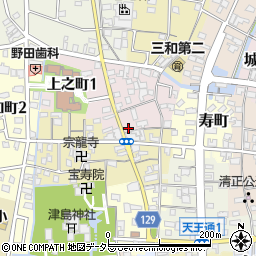 愛知県津島市上之町1丁目1周辺の地図