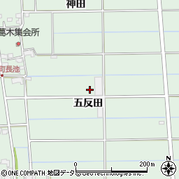 愛知県愛西市葛木町五反田周辺の地図