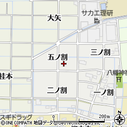 愛知県津島市椿市町周辺の地図