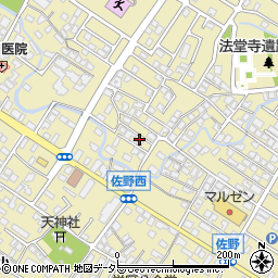 滋賀県東近江市佐野町582-2周辺の地図