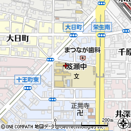 名古屋市立笈瀬中学校周辺の地図