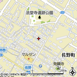 滋賀県東近江市佐野町618-5周辺の地図