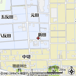 愛知県津島市大木町新田周辺の地図