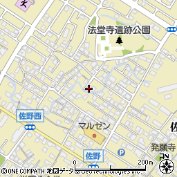 滋賀県東近江市佐野町558-2周辺の地図