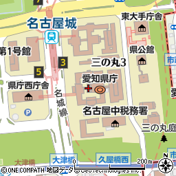 愛知県庁経済産業局　ロボット国際大会推進室・企画・調整周辺の地図
