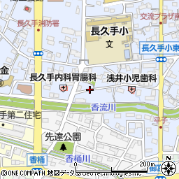 愛知県長久手市岩作中島周辺の地図