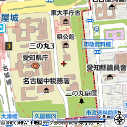 愛知県庁西庁舎10階食堂周辺の地図