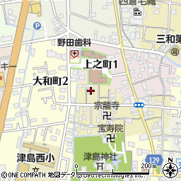 愛知県津島市中之町72-43周辺の地図