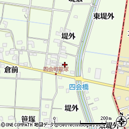 愛知県愛西市下一色町堤外2周辺の地図