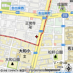 すき家名古屋古出来店周辺の地図