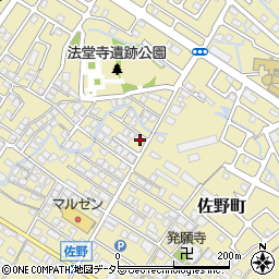 滋賀県東近江市佐野町621-3周辺の地図