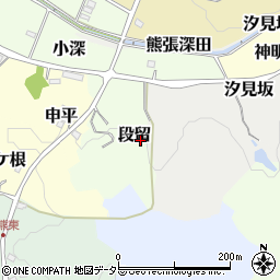 愛知県長久手市段留周辺の地図