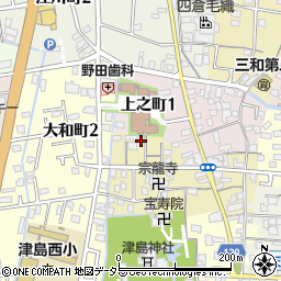 愛知県津島市中之町72-35周辺の地図