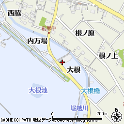 愛知県長久手市岩作大根23周辺の地図